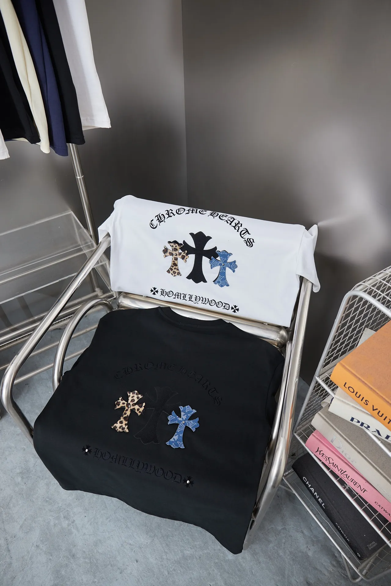 Ch*ome Hearte 26SS New Arrival 100% 32 1X 1 ➕ ➕ ：Black/White Size：S/M/L/XL